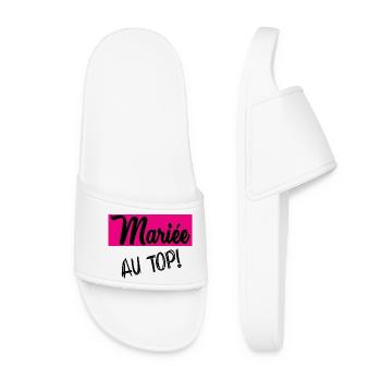 TEAM MARIEE. FUTURE MARIEE - Claquettes Femme - blanc - Devant