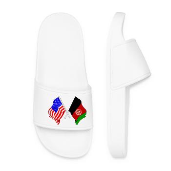 Flagge USA Flagge Afghanistan - Frauen Badelatschen - Weiß - Vorne