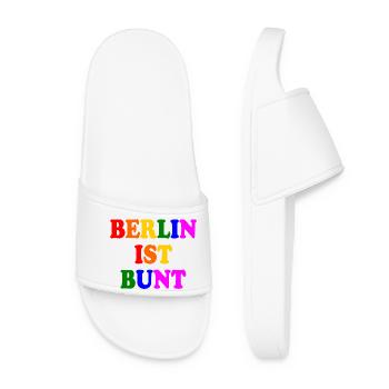 Berlin ist bunt - Frauen Badelatschen - Weiß - Vorne
