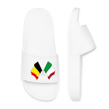Drapeau Belgique, drapeau Italie - Claquettes Femme - blanc - Devant