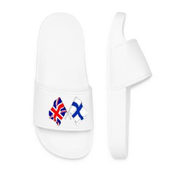 Drapeau Angleterre, drapeau Finlande - Claquettes Femme - blanc - Devant