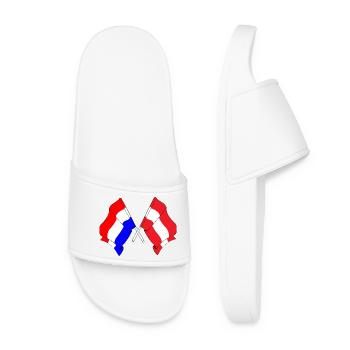 Drapeau Pays-Bas, drapeau Autriche - Claquettes Femme - blanc - Devant
