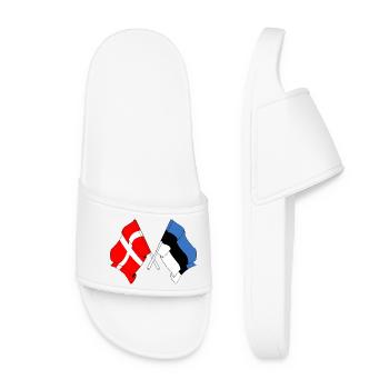 Drapeau Danemark drapeau Estonie - Claquettes Femme - blanc - Devant