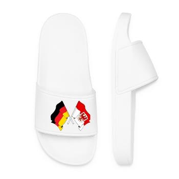 Drapeau de l’Allemagne, Brandebourg franchi - Claquettes Femme - blanc - Devant