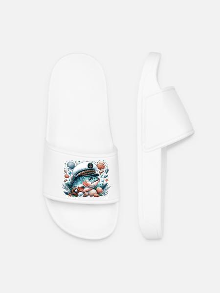 Captain Salmon - Women’s Pool Sliders - white