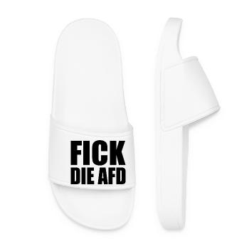 Fick die afd - Frauen Badelatschen - Weiß - Vorne