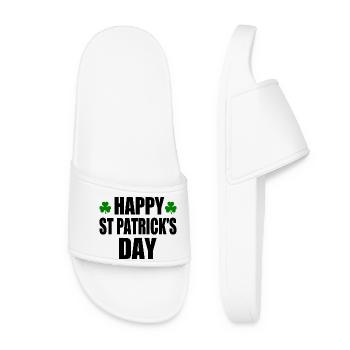 happy st patrick's day - Women’s Pool Sliders - white - Front