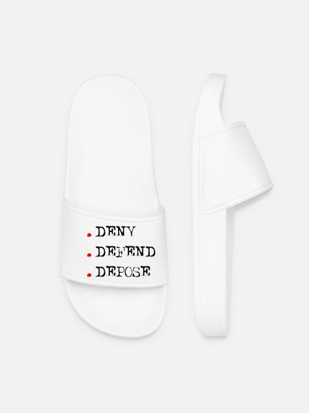 Deny Defend Depose - Frauen Badelatschen - Weiß
