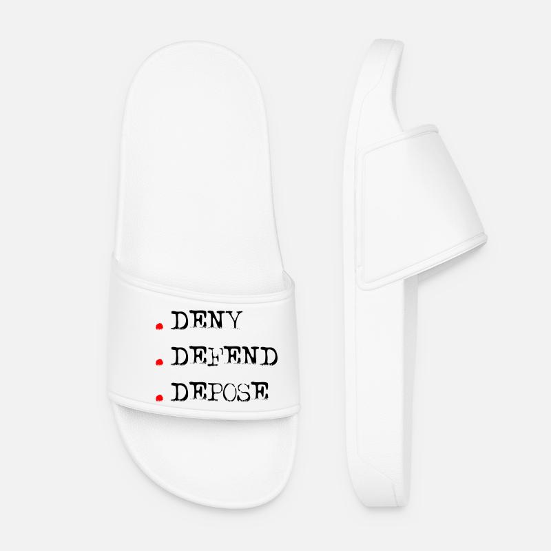 Deny Defend Depose - Frauen Badelatschen - Weiß