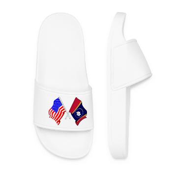 Drapeau des États-Unis et de l’État du Mississippi franchis - Claquettes Femme - blanc - Devant