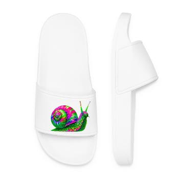 Schnecke - Frauen Badelatschen - Weiß - Vorne