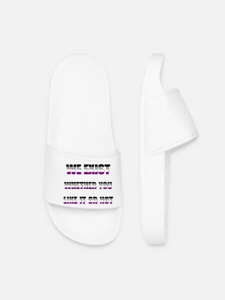 We Exist - Drapeau Asexué - Claquettes Femme - blanc