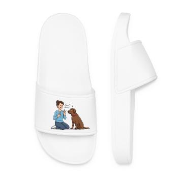 Langue des signes pour chiens – Bonjour ! - Claquettes Femme - blanc - Devant