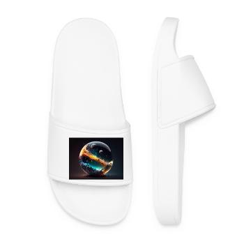 Galactic Universe Globe - Women’s Pool Sliders - white - Front