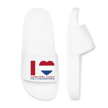Coeur avec drapeau des Pays-Bas - Claquettes Femme - blanc - Devant