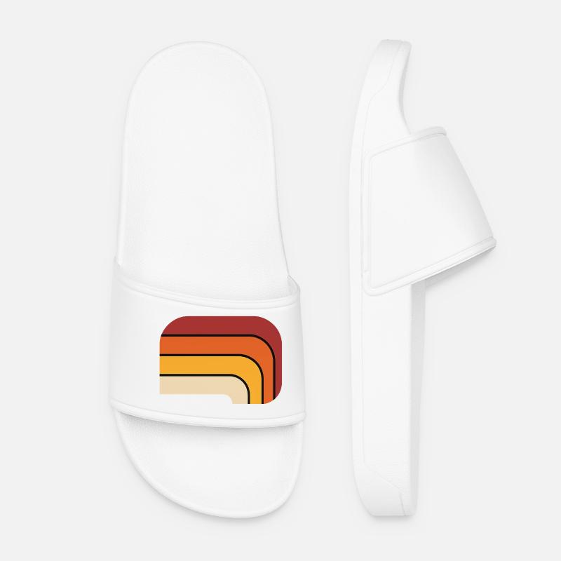 Retro Farbverlauf Design - Frauen Badelatschen - Weiß