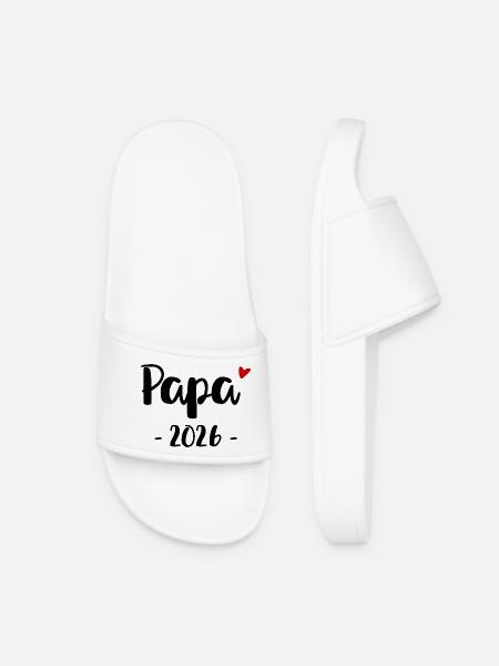 Papa 2026 design pour tous les futurs pères - Claquettes Femme - blanc