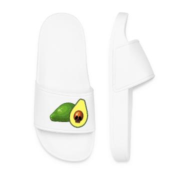 Avocado skull - Women’s Pool Sliders - white - Front
