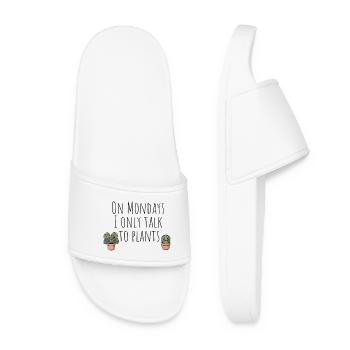 Cute Cactus Duo Plant Illustration - Women’s Pool Sliders - white - Front