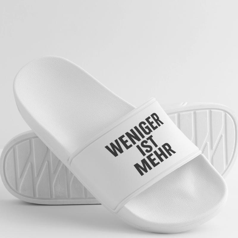 Moins c’est plus de conception typographique Claquettes Femme