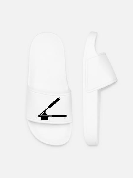 Garlic press or spaetzle press - Women’s Pool Sliders - white