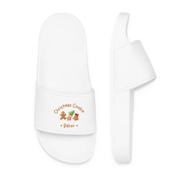 Christmas Baker - Women’s Pool Sliders - white - Front