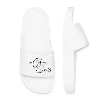 Dessin de cœur de maman chat - Claquettes Femme - blanc - Devant