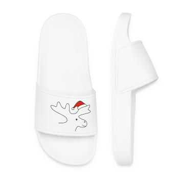 Christmas Moose - Women’s Pool Sliders - white - Front
