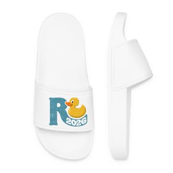 Gummy Duck Pension 2026 - Retirement - Pension - Women’s Pool Sliders - white - Front