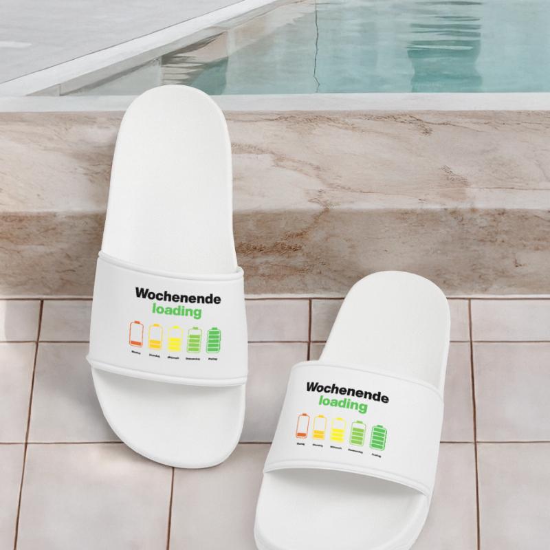 Weekend loading – battery full on Friday, work Women’s Pool Sliders