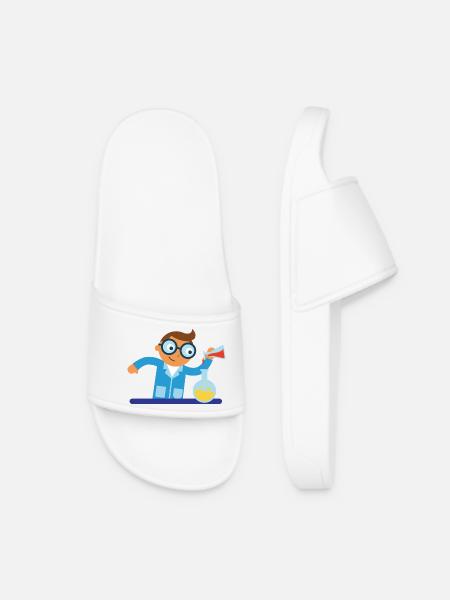 Chemistry discoverer laboratory hero - Women’s Pool Sliders - white