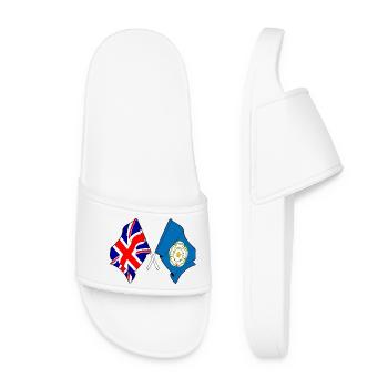 Yorkshire-Flagge + Großbritannien - Frauen Badelatschen - Weiß - Vorne