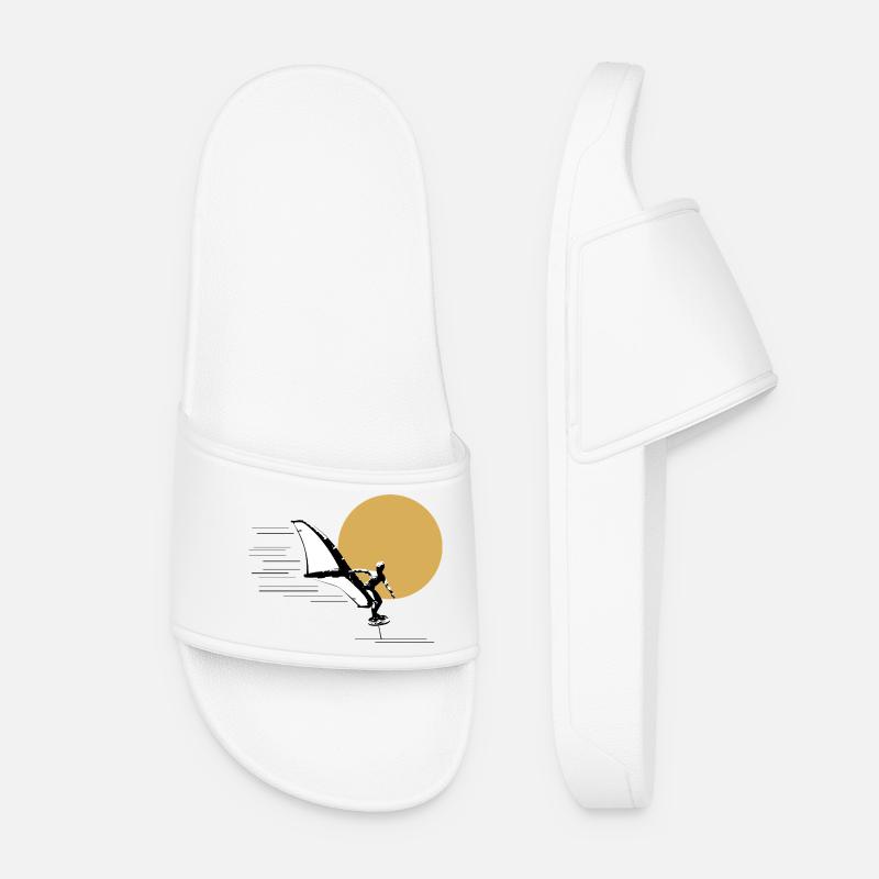 Wingfoiler devant le soleil - Claquettes Femme - blanc