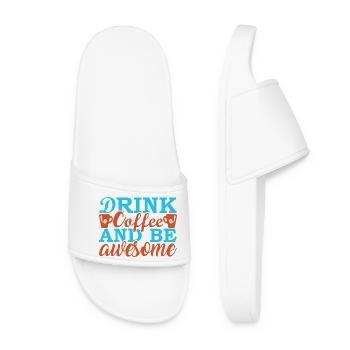 Drink coffee and be unique - Women’s Pool Sliders - white - Front
