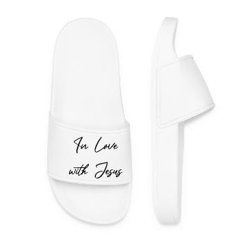 Amoureux de Jésus, sauvé par la grâce Aimé - Claquettes Femme - blanc - Devant