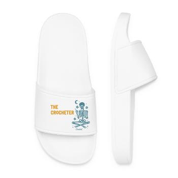 Drôle d’amoureux du crochet Le crocheteur Crochet squelette - Claquettes Femme - blanc - Devant