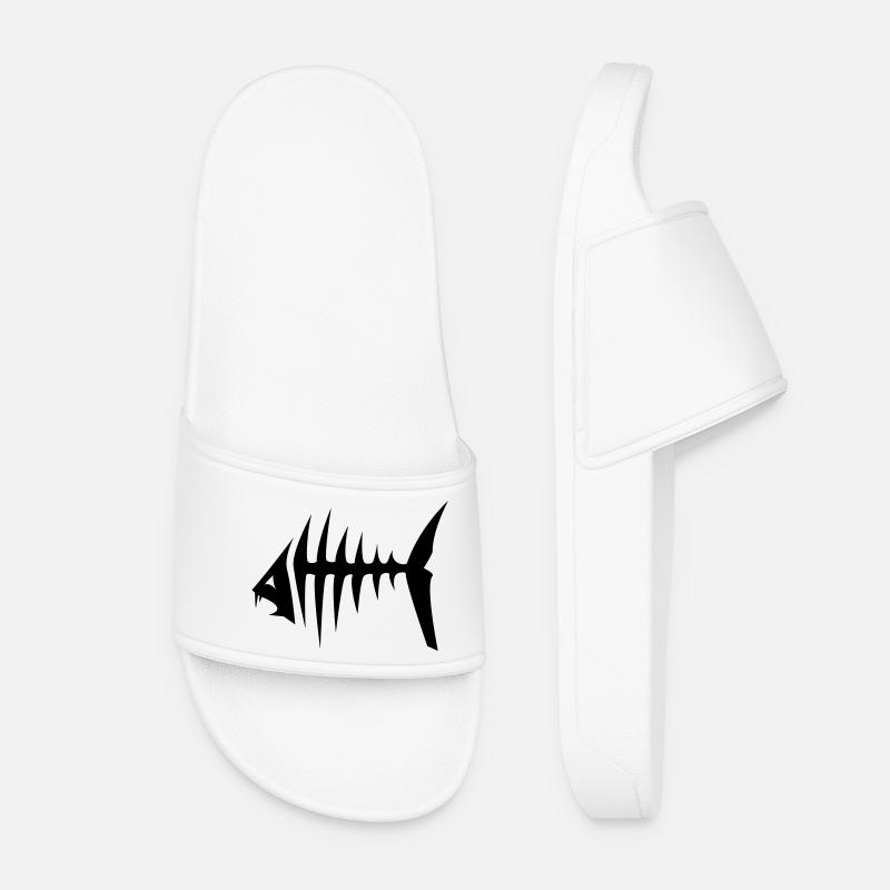 Piranha Fish - Women’s Pool Sliders - white