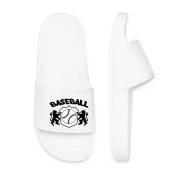 Baseball Logo - Women’s Pool Sliders - white - Front