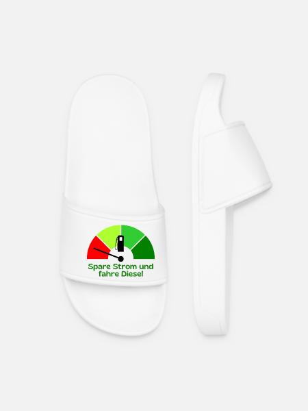 Save electricity and drive diesel - Women’s Pool Sliders - white