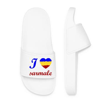 J’adore Sarmale et la Roumanie - Claquettes Femme - blanc - Devant