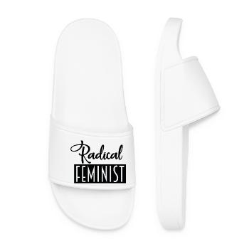 radikale Feministin - Frauen Badelatschen - Weiß - Vorne