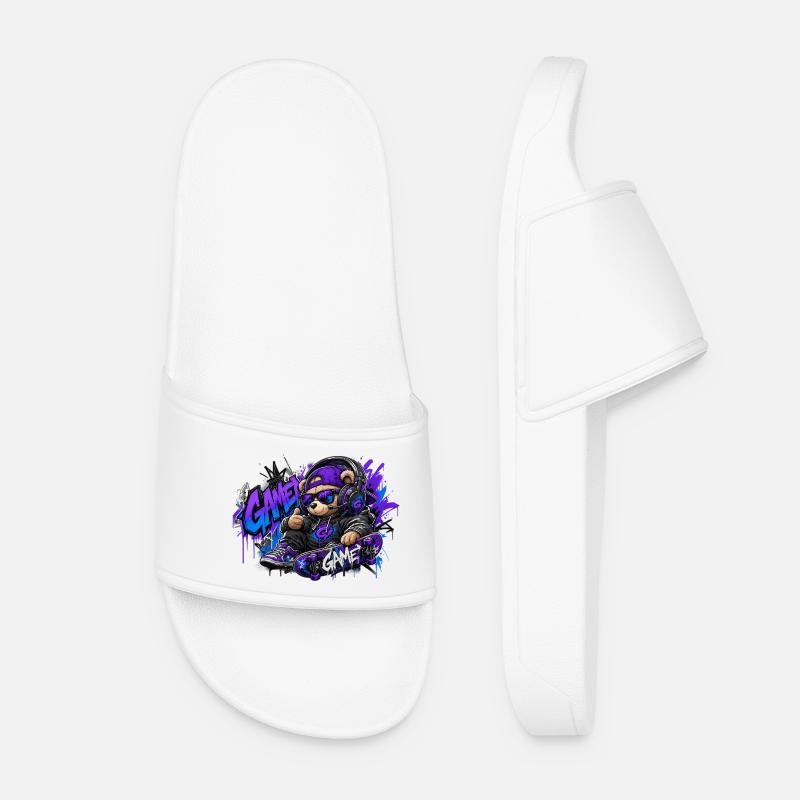 Game Bear Skate Graffiti - Women’s Pool Sliders - white