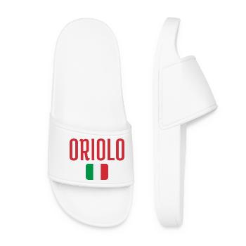 Drapeau italien d’Oriolo - Claquettes Femme - blanc - Devant