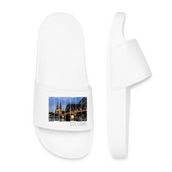 Köln Stadtbild mit Dom in Deutschland Souvenir - Frauen Badelatschen - Weiß - Vorne