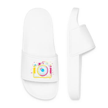 Appareil photo rétroonde - Claquettes Femme - blanc - Devant