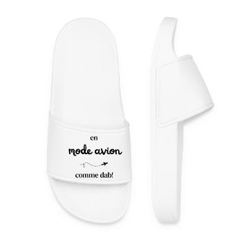 En mode avion, comme dab! - Claquettes Femme - blanc - Devant