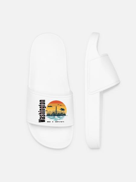 America Washington Sunset Design - Frauen Badelatschen - Weiß