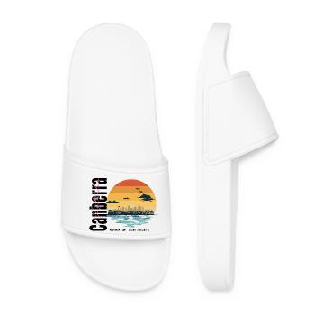 Canberra Australia Skyline Vintage - Women’s Pool Sliders - white - Front