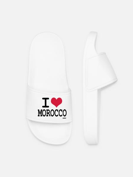 I Love Morocco - i love morocco by wam - Women’s Pool Sliders - white
