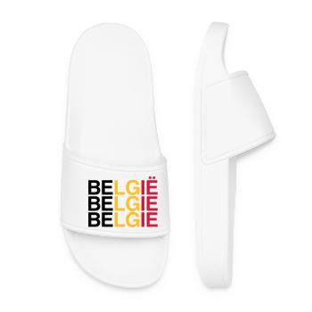 BELGIE Drapeau Belge - Belgique - Belgique 2024 - Claquettes Femme - blanc - Devant